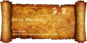 Hirs Marcell névjegykártya